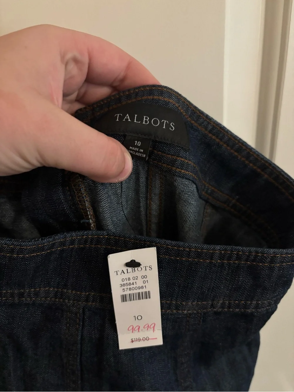 Talbots Denim Fit & Flare Skirt, NWT, Midi Length Skirt
